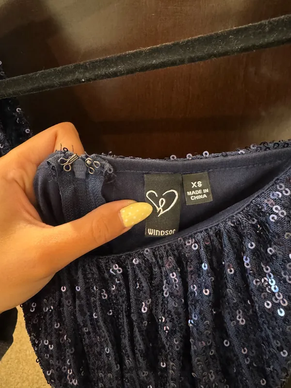 Navy Blue Mini Dress Windsor Sparkly - Image 5