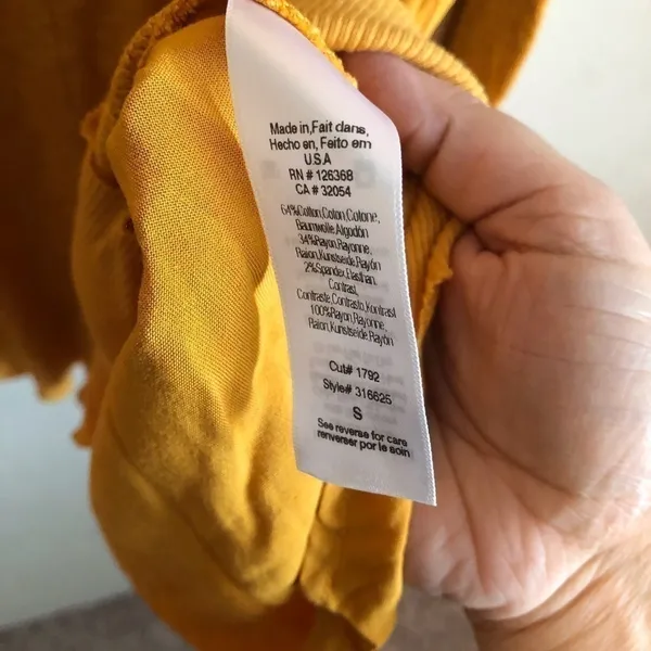 Left of Center Butter‎ Yellow Asymmetrical Long Sleeve Top - Image 6