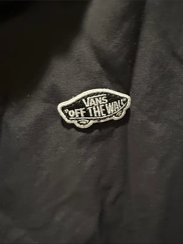 Vans Black Utility Coach Jacket with Logo Patch - Image 3