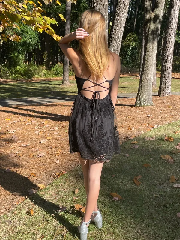 Black Windsor Mini Dress - Image 2