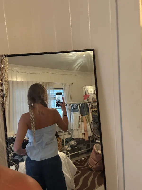 Light Blue Strapless Top Size XS - Image 2