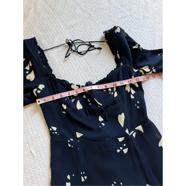 Reformation Remi Dress Lover Heart Pattern 8 - Image 10