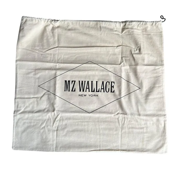 MZ Wallace Large Cream Dust Bag Drawstring Closure 26” x 23” - Image 2
