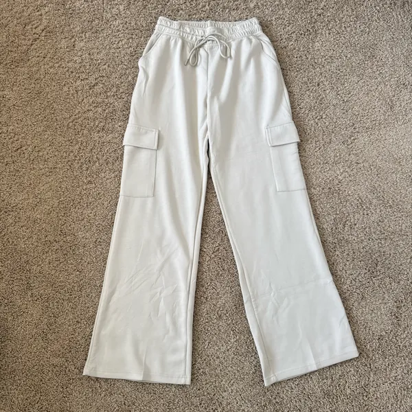 White/cream cargo sweatpants White Size XS - Image 2