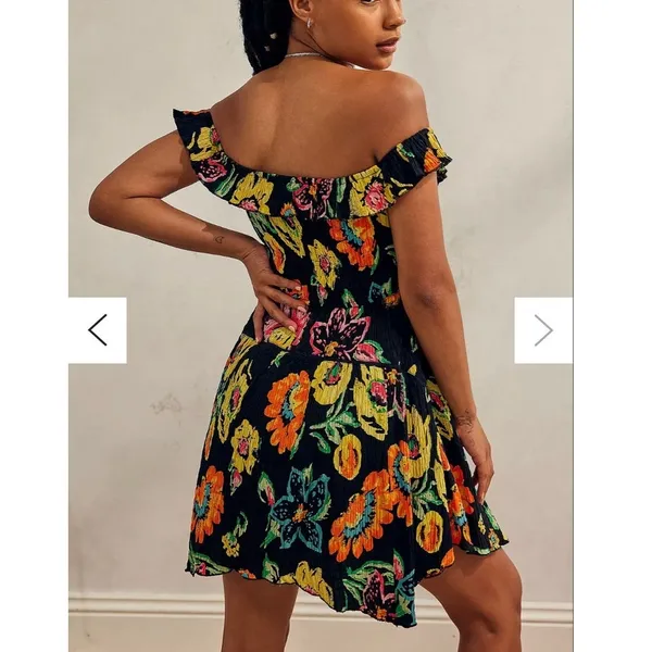 Urban Outfitters Aubrey Floral Off-Shoulder Mini Dress size S NWT - Image 6