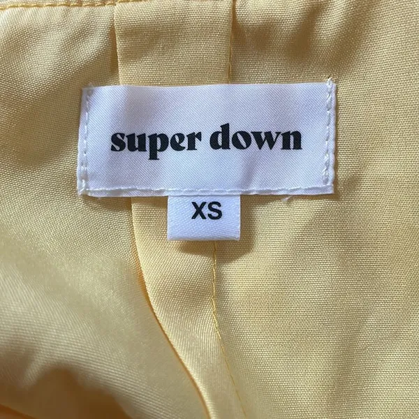 SUPERDOWN Morgan Mini Wrap Dress Size XS Yellow SPRING SUMMER - Image 7