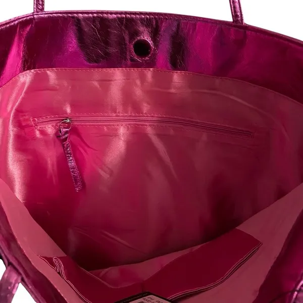 Ed Hardy Sequined Love Eternal metallic hot‎ pink tote bag NEW READ - Image 4
