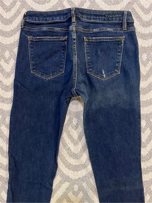 VIGOSS Women’s Jagger Distressed Classic Fit Skinny Blue Denim Jeans 28 - Image 5