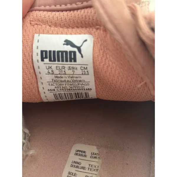 Puma Vikky v2 Suede Sneakers Pink Low Top Womens 7 367990-01 SoftFoam‎ - Image 9