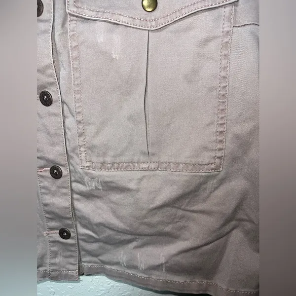 Free People Military Style Jacket Womens Size‎ Large Blush Pink - Image 9