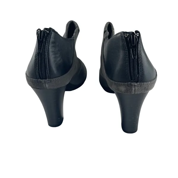 Aerosoles Commentary Womens 9M Grey Suede Black Leather Ankle Booties Heelrest‎ - Image 4