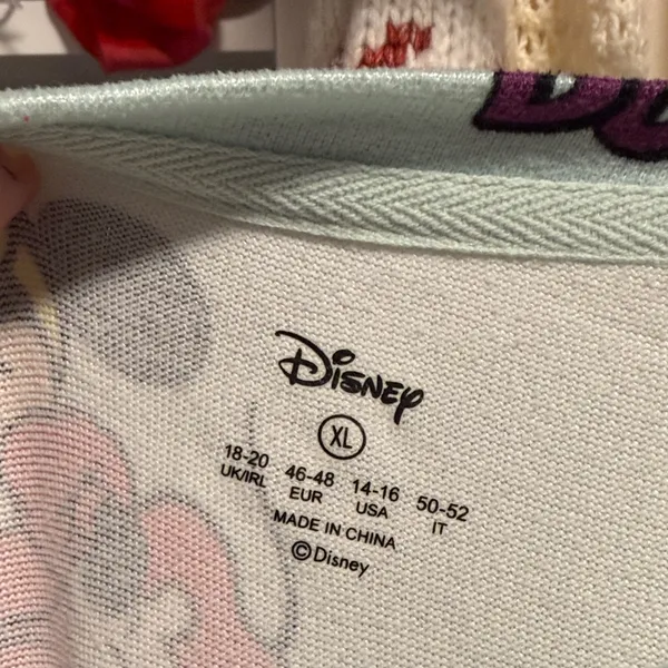 Disney Light Mint Green Pullover with Mickey, Goofy, Donald & Pluto Print - Image 2