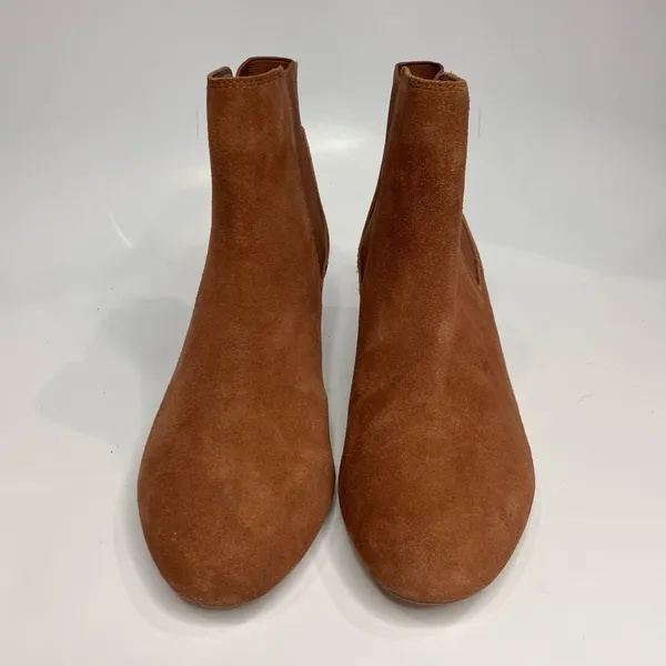 Lands End suede wedge booties size‎ 9 - Image 2