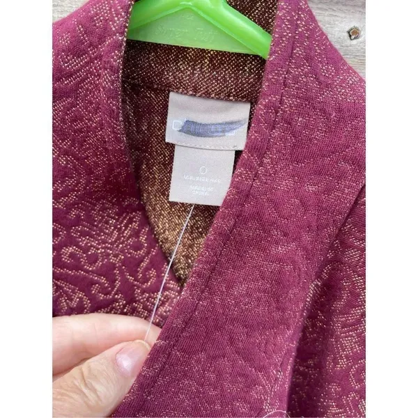Chico’s size Small long open front jacket , lagenlook coastal - Image 5
