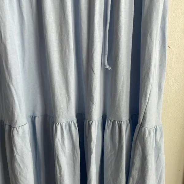 J.Crew Broken-in Jersey Tiered Mini Dress Light Blue - Image 10