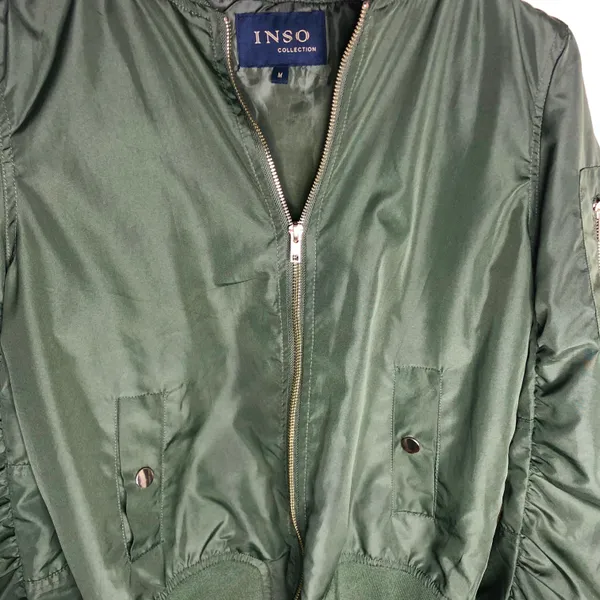 INSO Green Bomber Jacket Size M - Image 7