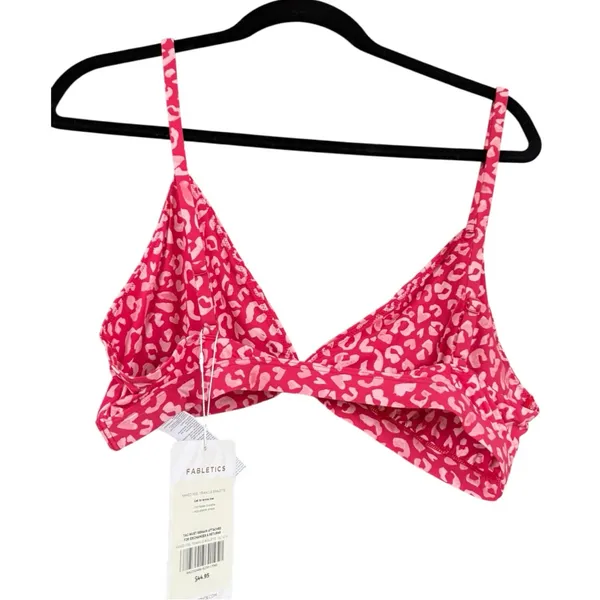 Fabletics Naked Feel Triangle Bralette Size XL Haute Red Leopard Kiss NWT - Image 6
