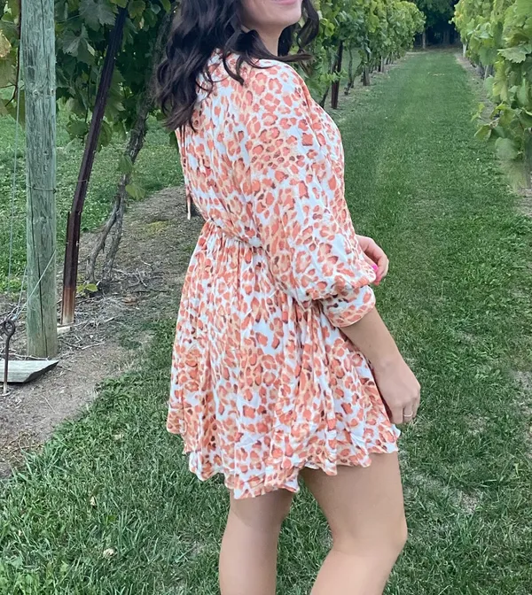 Boutique Dress Orange Size M - Image 2