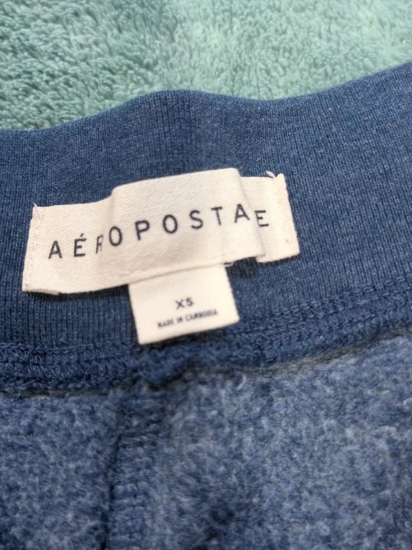 Aeropostale Aero 1987 Fit & Flare Sweatpants, Navy Blue, Size XS - Image 2