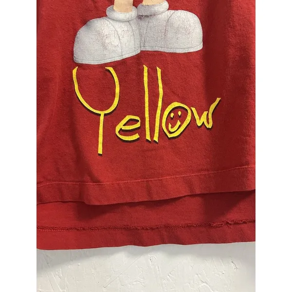 VINTAGE M&Ms Yellow T Shirt Size L/XL‎ Short Sleeve Graphic Red 90s Y2K - Image 11