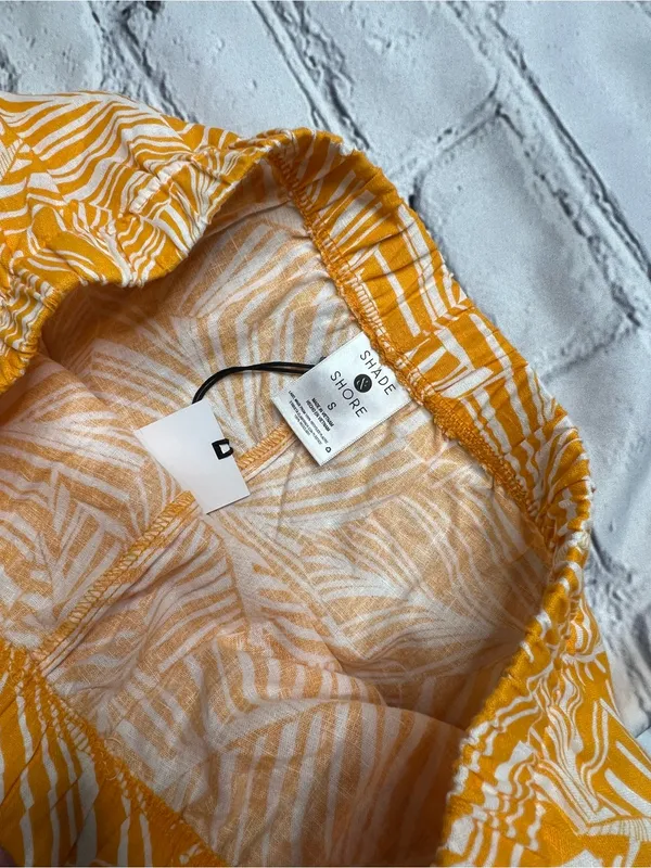 NWT shade and shore Two-Piece Yellow Leaf Print Crop Top & Shorts Set 4-6 - Image 5