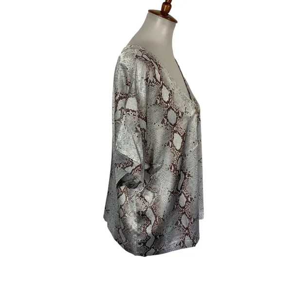 Entro Top Large Button Down Short Sleeve Boho Casual Festival - Image 2