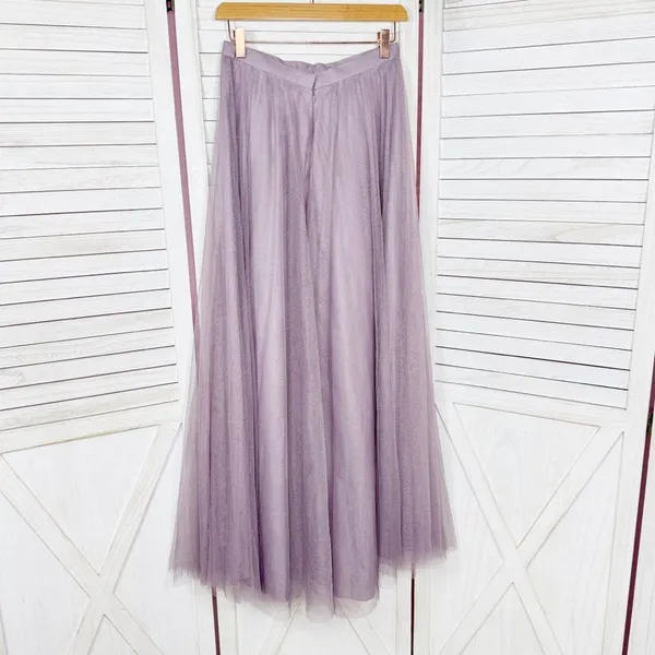 Revelry‎ Skylar Tulle Maxi Skirt Wisteria Mauve Purple Size 6 Formal Fairy - Image 7