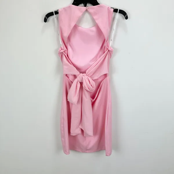 NEW Lulus Confident Cutie Light Pink Tie Back Sleeveless Mini Dress Party Small - Image 7
