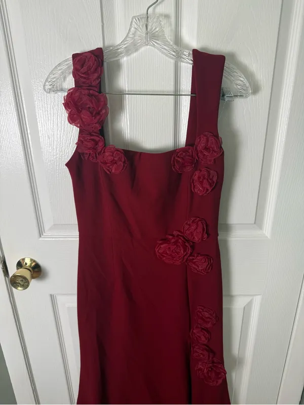 Elliatt Evanora Floral Gown in Red M - Image 4