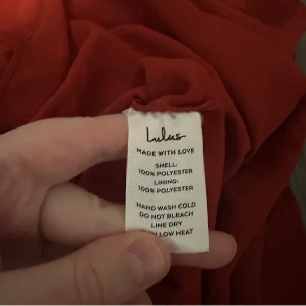 Lulus Reinette‎ Rust Red Sleeveless Pleated Overlapped Midi Dress Size S - Image 9