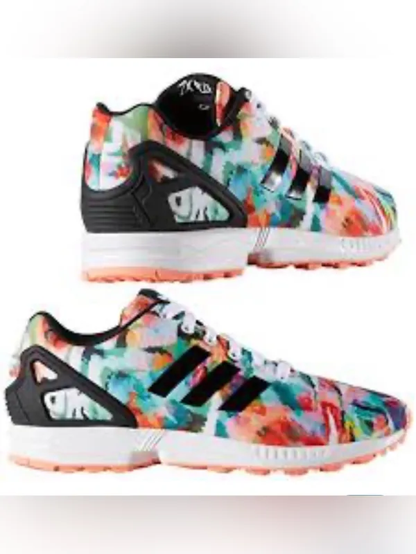 adidas Multicolor Athletic Sneakers with Black Stripes - Image 2