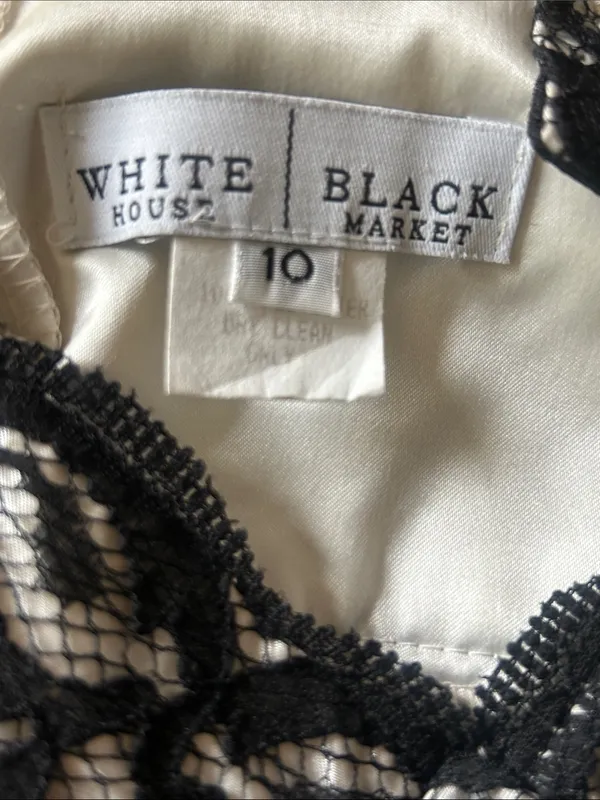 White House Black Market Lace Corset Top Size 10 - Image 9