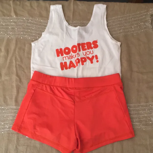 Hooters Girl Worn Sexy Tank Shorts Webster TX Sm/Xs & Free “Elizabeth” Name Tag - Image 6
