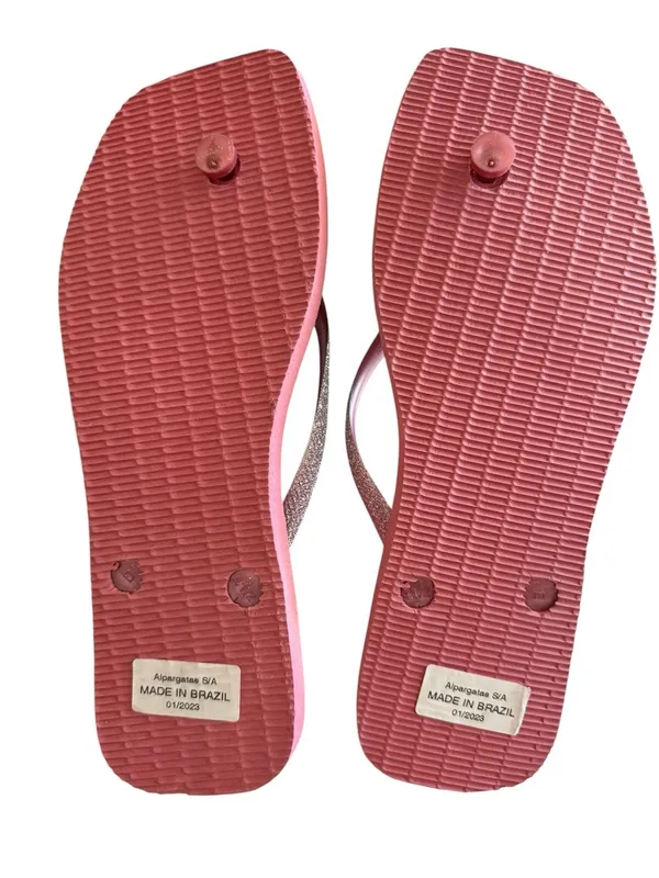 Havaianas NWT Slim Square Glitter flip flops in velvet rose - Women’s Size 11/12 - Image 3