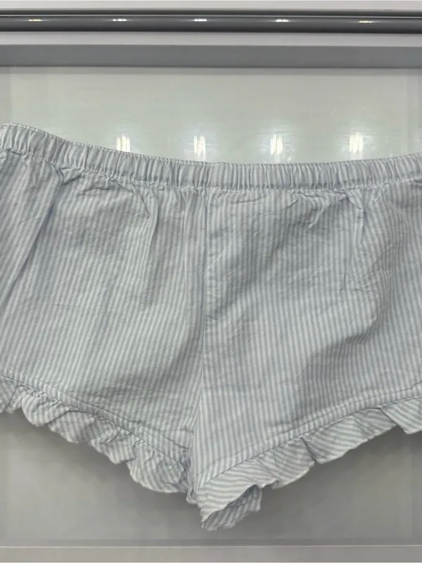 Brandy Millville Blue Striped Mini Shorts (Ready To Ship) - Image 6