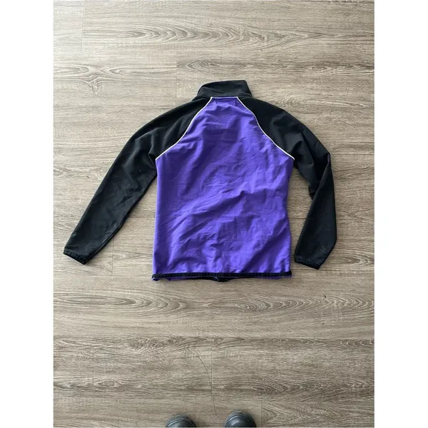 Y2K LRL Active Ralph Lauren Full Zip Track Jacket Womens M Purple Black Fleece - Image 9