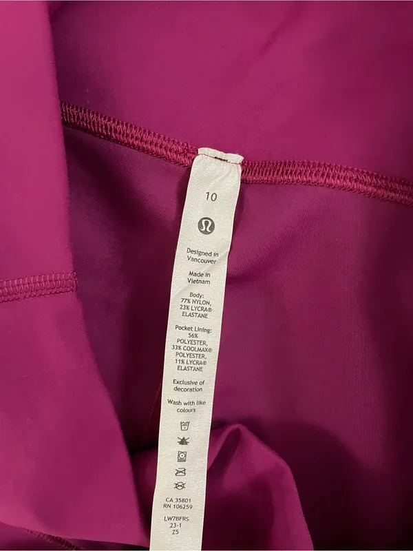 Lululemon NWT Wunder Train High Rise 6” Shorts Magenta Purple Size 10 - Image 6