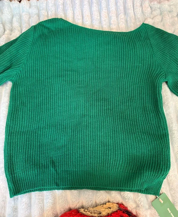 Green Sweater Shein Knit - Image 2