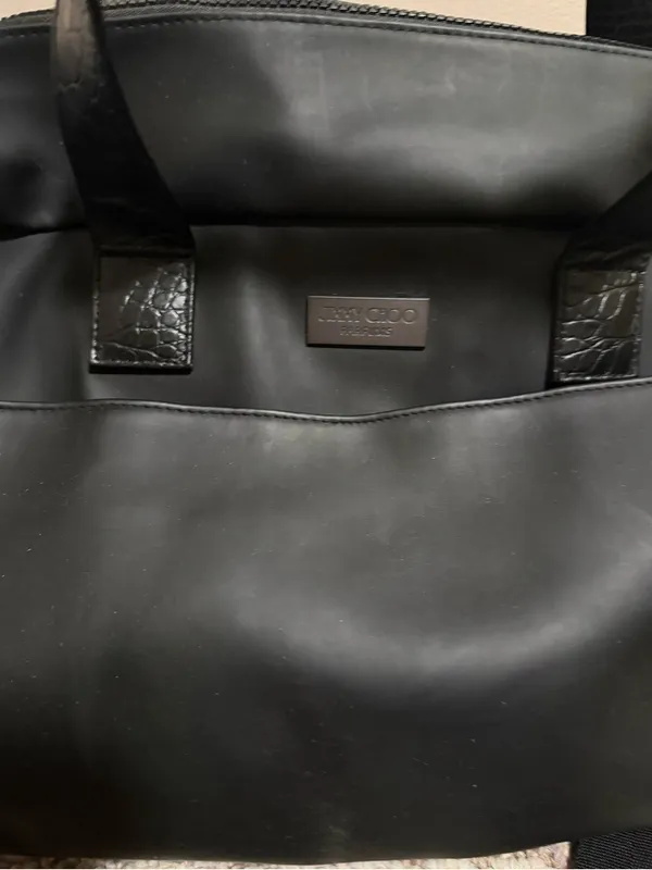 Jimmy Choo Black Duffel Bag- Jimmy Choo Weekender Bag - Image 2