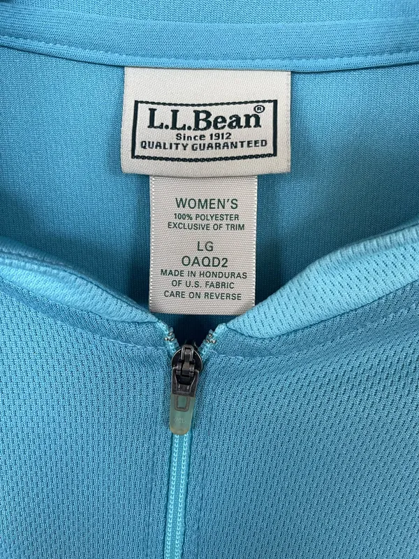 LL Bean Sweater Women’s 1/4 Zip Long Sleeve Mock Neck Pullover Breathable Large - Image 3