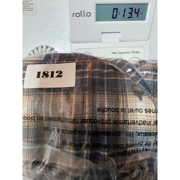 Carhartt Button Up Plaid Flannel Shirt Women's Large Blue Brown Cabincore Cozy - Image 6