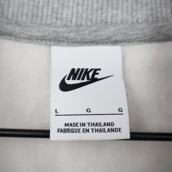 Nike USA Hockey Phoenix Crop Quarter Zip Sweatshirt Heather Grey Large - Image 3