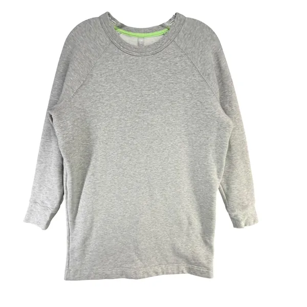 Athleta Round Trip Sweatshirt Dress Womens M Gray French Terry Sporty Athleisure - Image 3