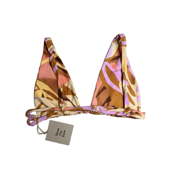 Stone Fox Swim Women’s L‎ Paloma Bikini Top - Tropic Print - Image 2