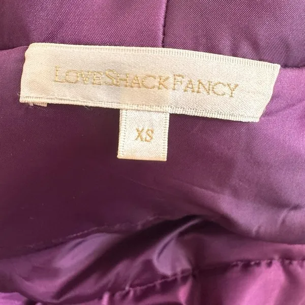 LOVESHACKFANCY MODENA JACKET purple Pink Floral XS - Image 5