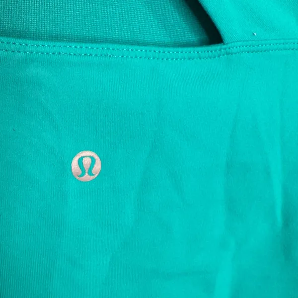 Lululemon Cross Back Zip Pocket Tank in Teal W1997 Sz 12 - Image 5