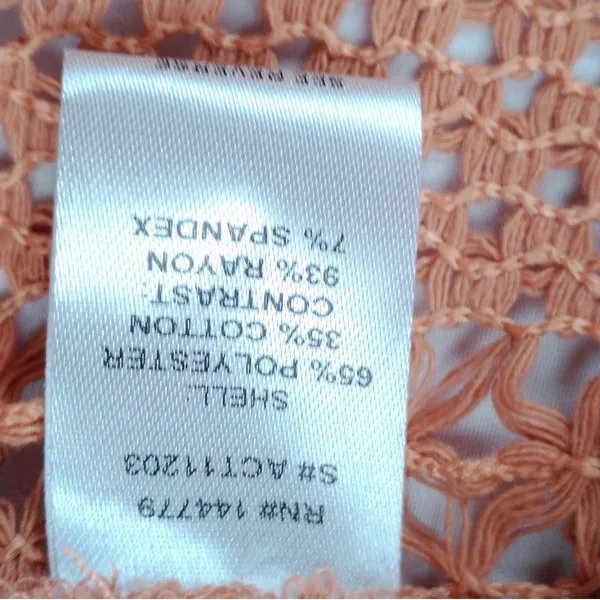 VICI x Summer of Diane Crochet Long Sleeve Top Small Orange Summer Vacation NWT - Image 6