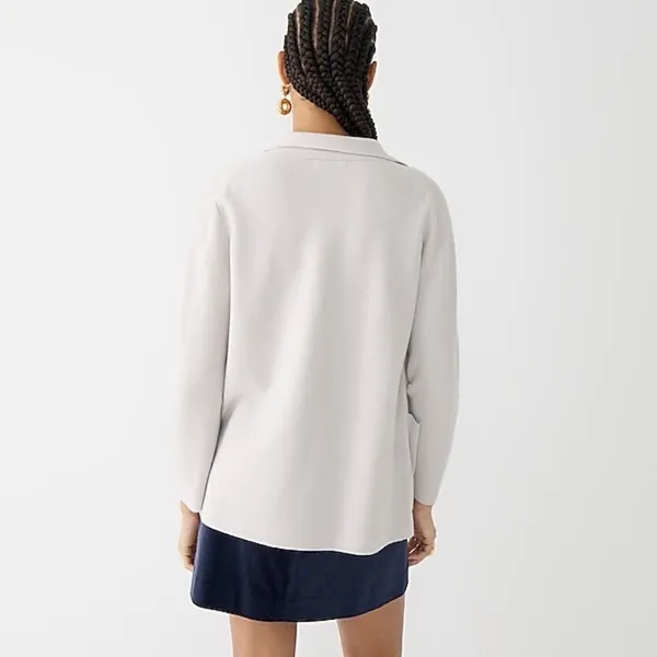 J.Crew Eloise sweater-blazer Heather Dove Size M C32‎ - Image 3