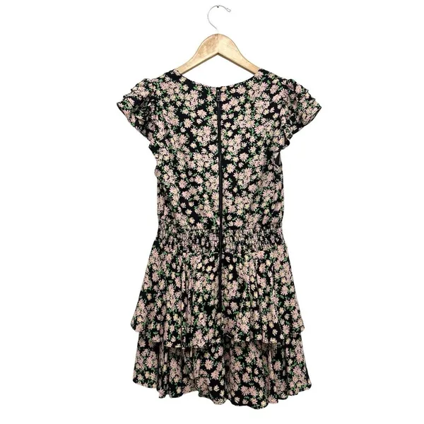 Alice + Olivia Mariska Floral Ruffle Tiered Skort Romper Mini Dress Multi Size 2 - Image 9