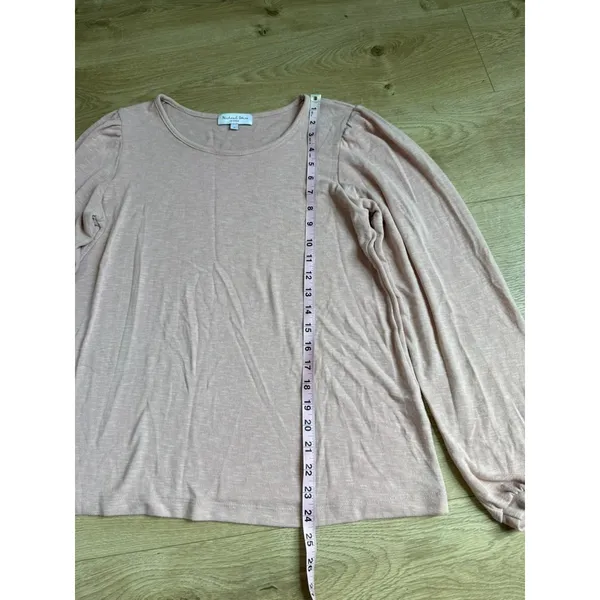 EUC Michael Stars Gianna Top Blouson-Sleeve Puffed Sleeves Besso Pink USA size M - Image 4